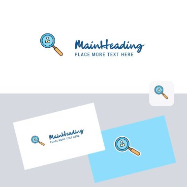 Avatar vektör logo kartvizit şablonu ile arama. Zarif kurumsal kimlik. -Vektör