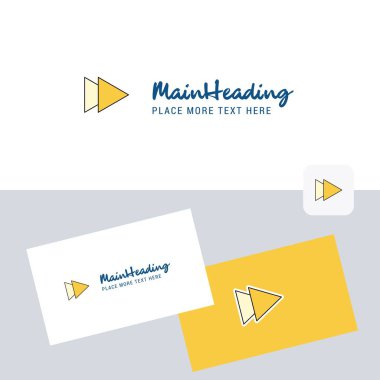 Kartvizit şablonuyla ileri vektör logo. Zarif kurumsal kimlik. -Vektör