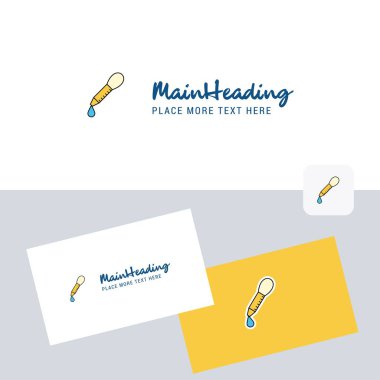 Kartvizit şablonuyla damlalık vektör logo. Zarif kurumsal kimlik. -Vektör