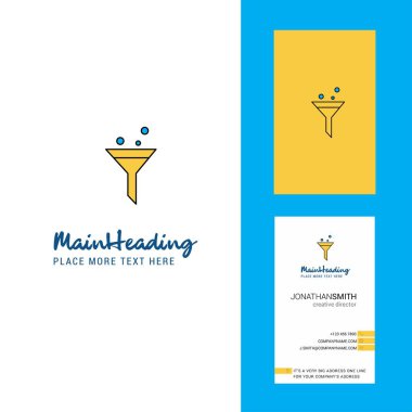 Test tüpü yaratıcı Logo ve kartvizit. dikey tasarlamak vektör