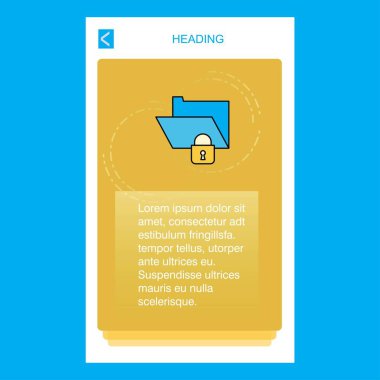 Klasör mobil dikey banner tasarım tasarımı kilitli. Vektör