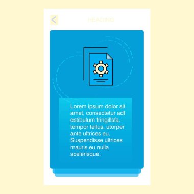 Ayarı belge mobil dikey banner tasarım tasarımı. Vektör