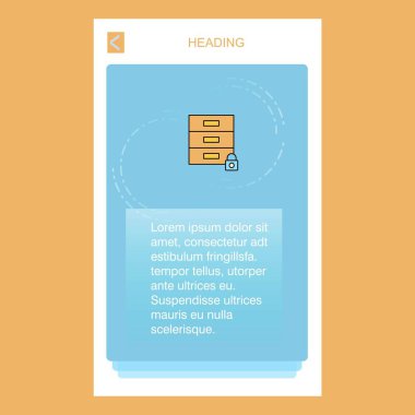 Dolap mobil dikey banner tasarım tasarımı kilitli. Vektör