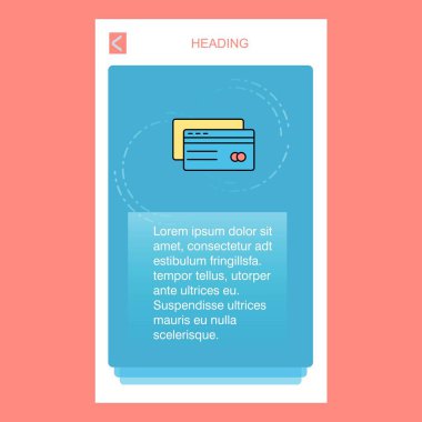 Kredi kartı mobil dikey banner tasarım tasarımı. Vektör