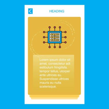 İşlemci mobil dikey banner tasarım tasarımı. Vektör