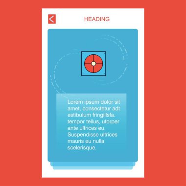 Hedef mobil dikey banner tasarım tasarımı. Vektör