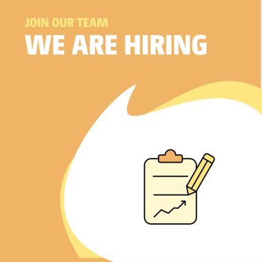 Bize katıl. Busienss şirket panosu Poster belirtme çizgisi tasarım işe vardır. Vektör arka plan