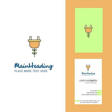 Plough yaratıcı Logo ve kartvizit. dikey tasarlamak vektör