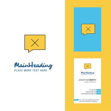 Mesaj yaratıcı Logo ve kartvizit gönderilmedi. dikey tasarlamak vektör