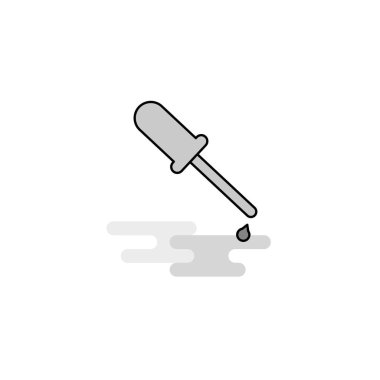 Damlalık Web simgesi. Düz çizgi dolgulu gri simge vektör