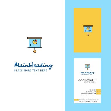 Sunu kurulu yaratıcı Logo ve kartvizit. dikey tasarlamak vektör