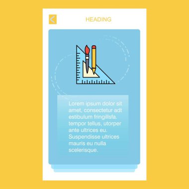 Geometri ölçek mobil dikey banner tasarım tasarımı. Vektör