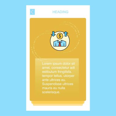 Avatar mobil dikey banner tasarım tasarımı. Vektör