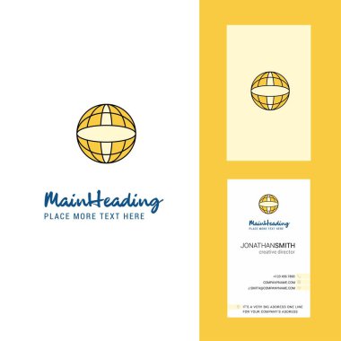 Yaratıcı Logo ve kartvizit küre. dikey tasarlamak vektör