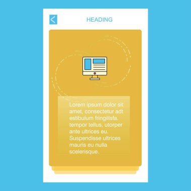 Web sitesi mobil dikey banner tasarım tasarımı. Vektör