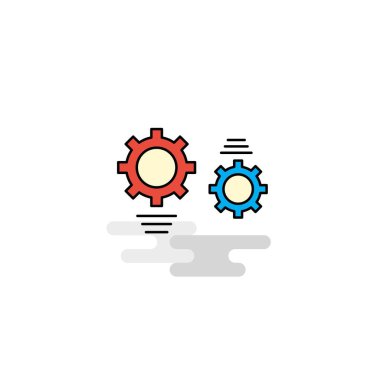 Düz dişli simgesini. Vektör