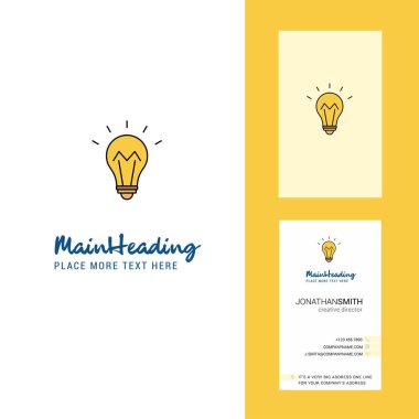 Ampul yaratıcı Logo ve kartvizit. dikey tasarlamak vektör
