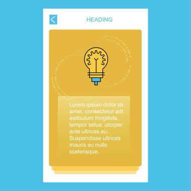 Ampul mobil dikey banner tasarım tasarımı. Vektör