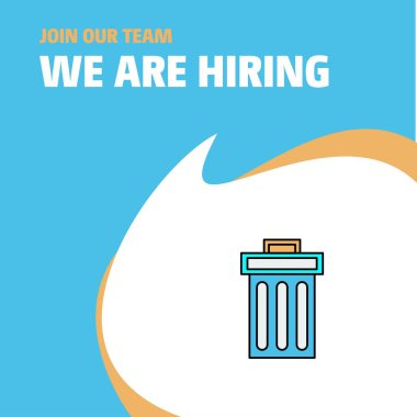 Bize katıl. Busienss şirket çöp Poster belirtme çizgisi tasarım işe vardır. Vektör arka plan