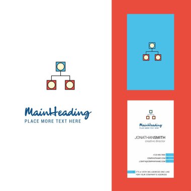 Yaratıcı Logo ve kartvizit ağlar. dikey tasarlamak vektör