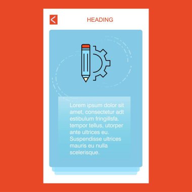 Kalem hareket eden dikey banner tasarım tasarımı. Vektör