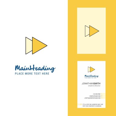 Yaratıcı Logo ve kartvizit iletmek. dikey tasarlamak vektör