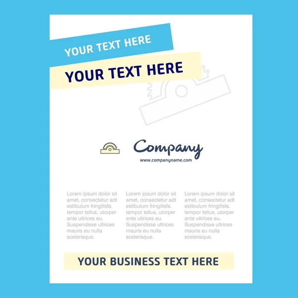 Titelpagina Ontwerp Voor Bedrijfsprofiel Jaarverslag Presentaties Leaflet Brochure Vector Achtergrond — Stockvector