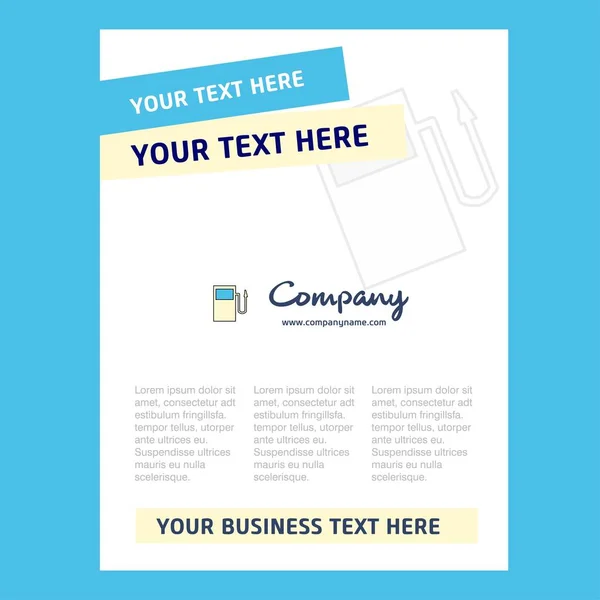 Title Page Design Company Profile Annual Report Presentations Leaflet Brochure — Stock Vector