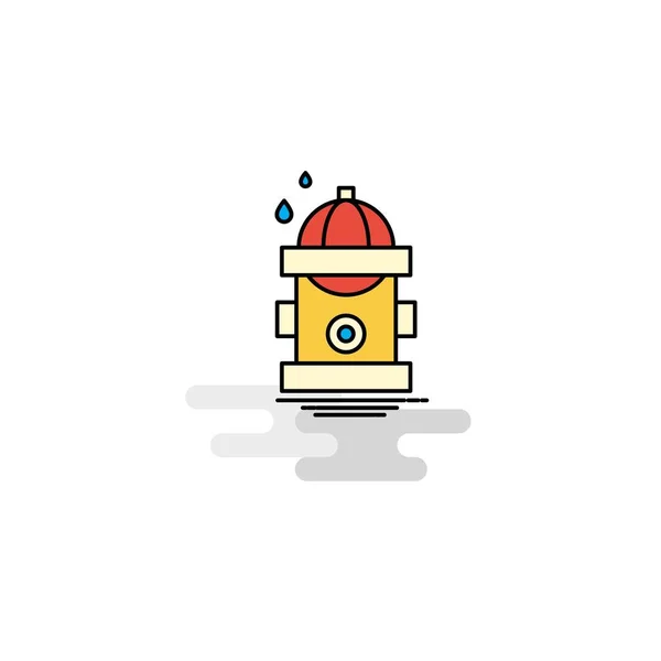 Platte Hydrant Pictogram Vector — Stockvector