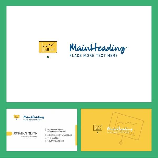 Logo Design Mit Slogan Vorder Und Rückseite Visitenkartenvorlage Vektor Kreatives — Stockvektor