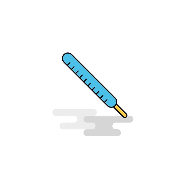 Flat Thermometer Icon Vector — Stock Vector