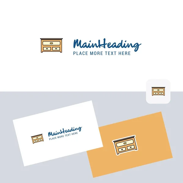 Cupboard Vector Logotype Business Card Template Elegant Corporate Identity Vector — Stock Vector