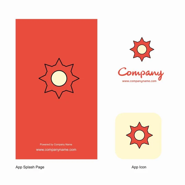 Gear Company Logo App Icon Splash Page Design Creative Business — Stock Vector