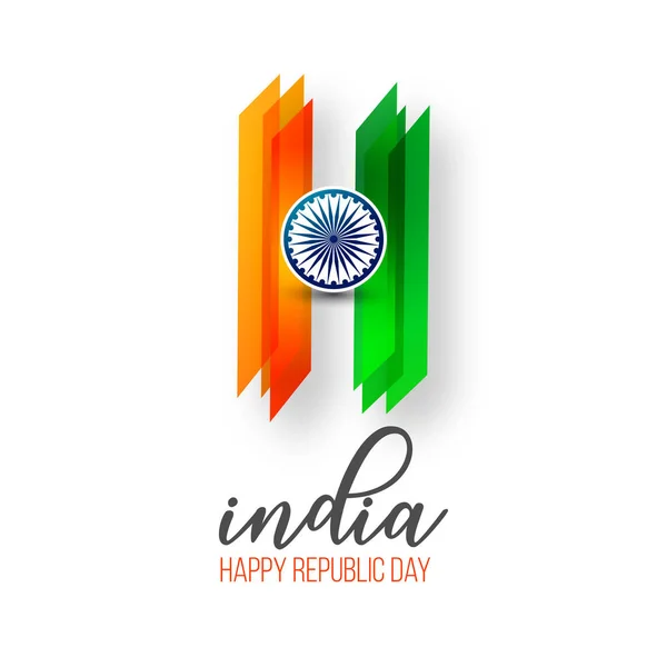 Ημέρα Της Ινδικής Δημοκρατίας Ιανουαρίου Στο Παρασκήνιο — Διανυσματικό Αρχείο