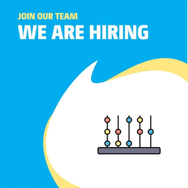 Join Our Team Busienss Company Abacus Hiring Poster Callout Design — Stockový vektor