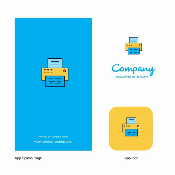 Принтер Компании App Icon Splash Page Design Элементы Дизайна Creative — стоковый вектор