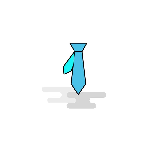 Icône Cravate Plate Vecteur — Image vectorielle