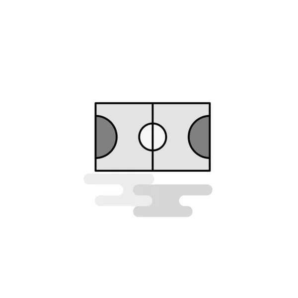 足球场网络图标 平线填充灰色图标向量 — 图库矢量图片