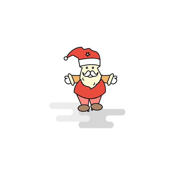 Flat Santa Clause Ikonen Vektor — Stock vektor