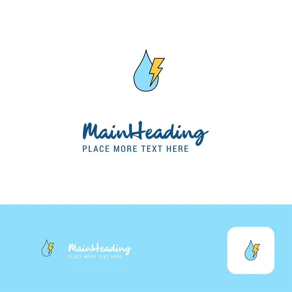 Kreativer Wassertropfen Mit Aktuellem Logo Design Flache Farbe Logo Ort — Stockvektor