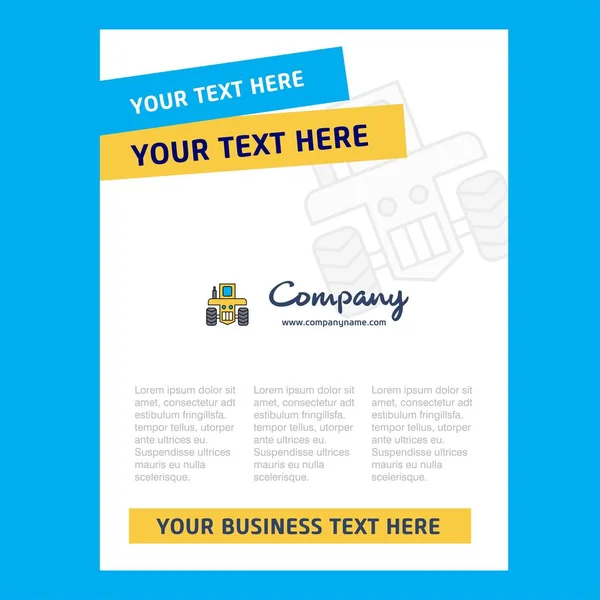 Title Page Design Company Profile Annual Report Presentations Leaflet Brochure — Stock Vector