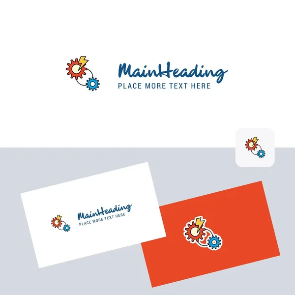 Gear Vector Logotype Business Card Template Elegant Corporate Identity Vector — Stock vektor