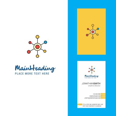 Ağ yaratıcı Logo ve kartvizit. dikey tasarlamak vektör