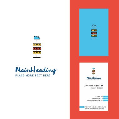 Bulut bilgi işlem yaratıcı Logo ve kartvizit. dikey tasarlamak vektör