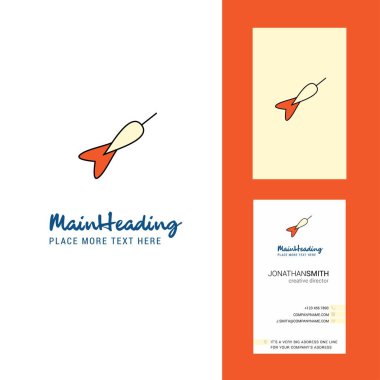 Yaratıcı Logo ve kartvizit dart. dikey tasarlamak vektör
