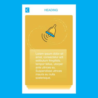 Zil çan hareket eden dikey banner tasarım tasarımı. Vektör