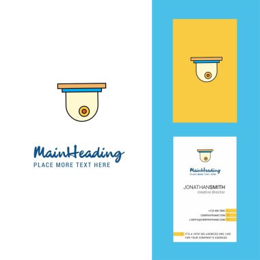 CCTV yaratıcı Logo ve kartvizit. dikey tasarlamak vektör