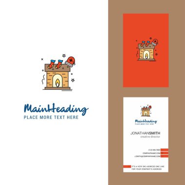 Baca yaratıcı Logo ve kartvizit. dikey tasarlamak vektör