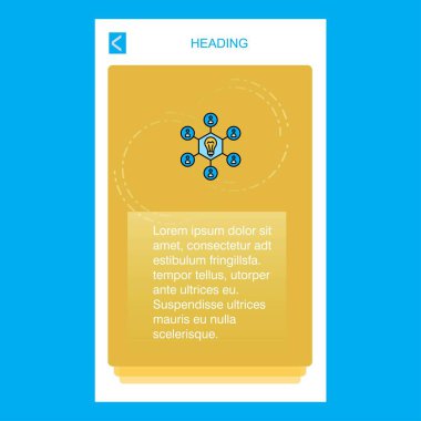 Fikir mobil dikey afiş tasarım tasarım paylaşmak. Vektör