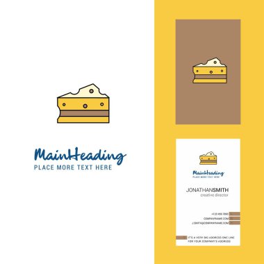 Peynir yaratıcı Logo ve kartvizit. dikey tasarlamak vektör